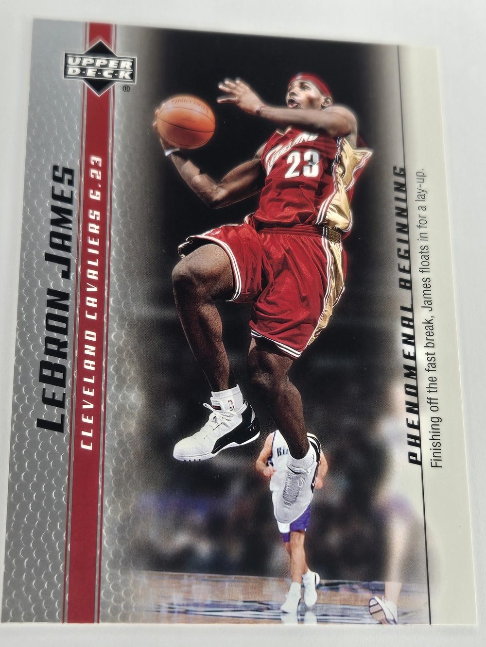 LeBron James Rookie Basketball Card Phenominal Beginning Red Jersey Cavaliers - Picture 7 of 15